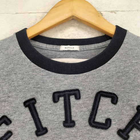 アバクロンビーアンドフィッチ Abercrombie & Fitch フロントアップリケ刺繍リンガーTシャツ メンズ import:M