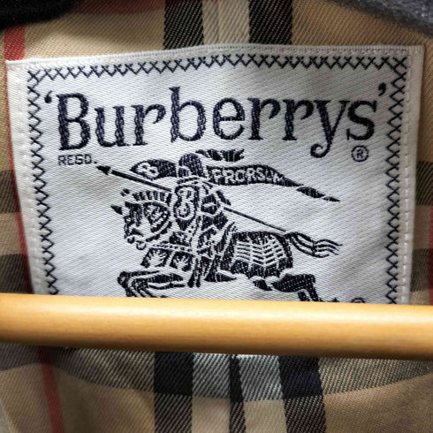 バーバリーズ BURBERRYS 白タグ 裏地ノバチェック 比翼ステンカラーコート レディース