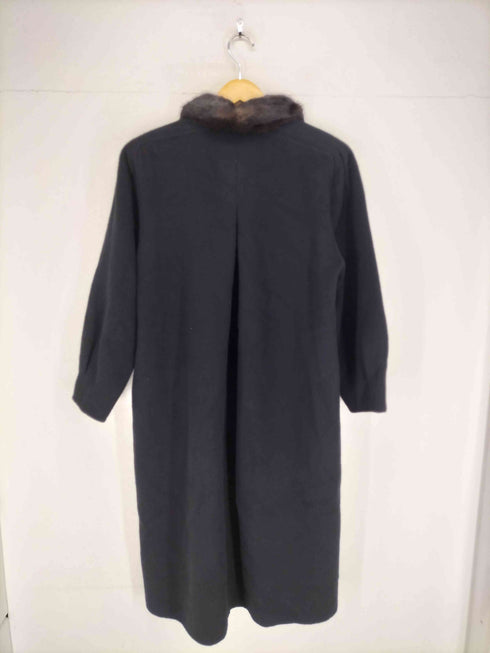 Hand Made cashmere fur カシミヤ100% ファー付きロングコート レディース JPN:11号