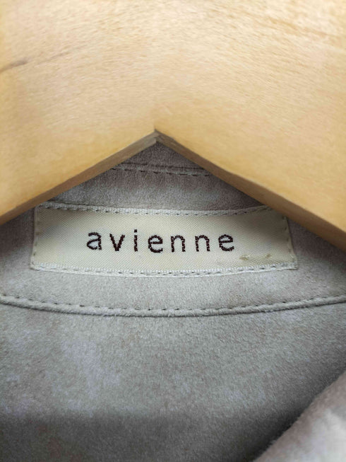 avienne rabbit fur ラビットファー切替フェイクレザー L/S シャツ レディース 40