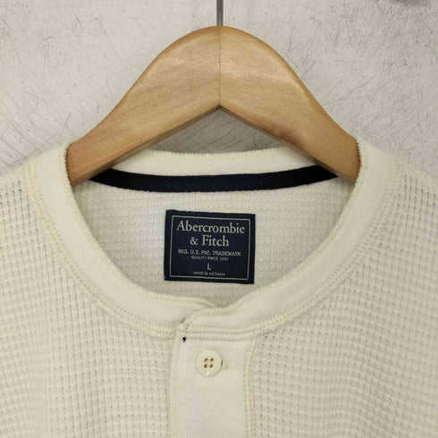 アバクロンビーアンドフィッチ Abercrombie & Fitch ヘンリーネック刺繍サーマルカットソー メンズ import:L