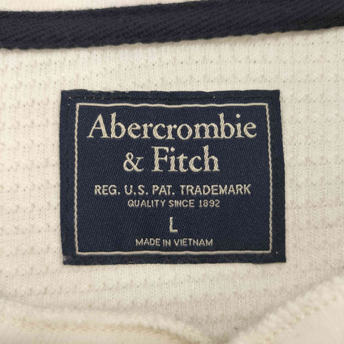 アバクロンビーアンドフィッチ Abercrombie & Fitch ヘンリーネック刺繍サーマルカットソー メンズ import:L