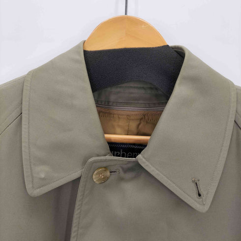 バーバリーズ BURBERRYS ノバチェックライナー付き 比翼ステンカラーコート 玉虫 玉蟲 メンズ