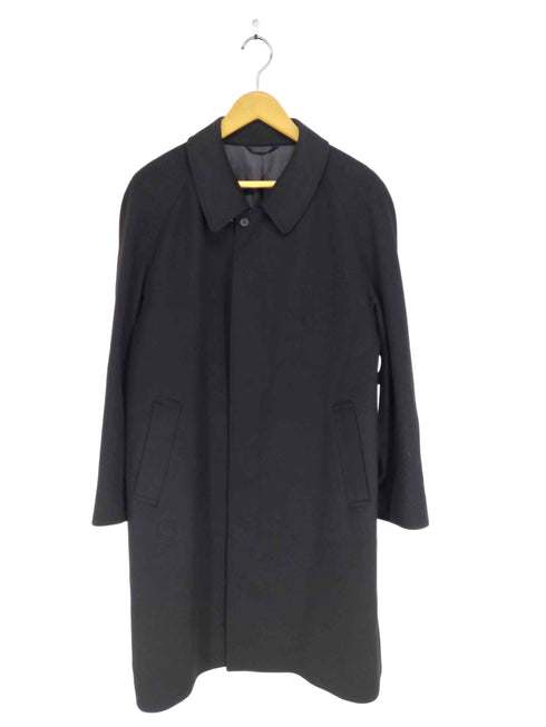 PURE CASHMERE カシミヤ100% 比翼ステンカラーコート メンズ 165