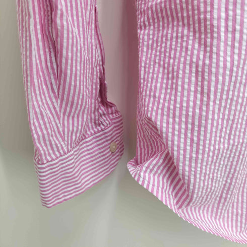 ポロラルフローレン POLO RALPH LAUREN guaranteed to wrikle スモールポニー刺繍 シアサッカー ボタンダウン ストライプ長袖シャツ メンズ JPN:XS