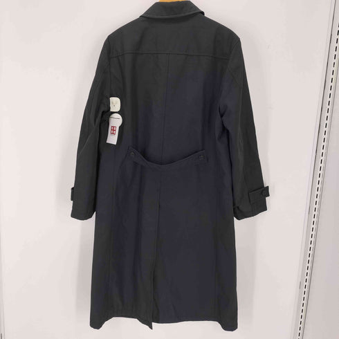 バーバリーブラックレーベル BURBERRY BLACK LABEL 裏地ノバチェック ナイロン混 比翼ステンカラーコート メンズ import:M
