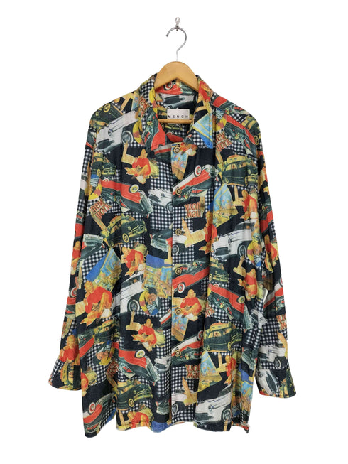 MENCH メデューサボタン総柄 L/S シャツ メンズ XXL