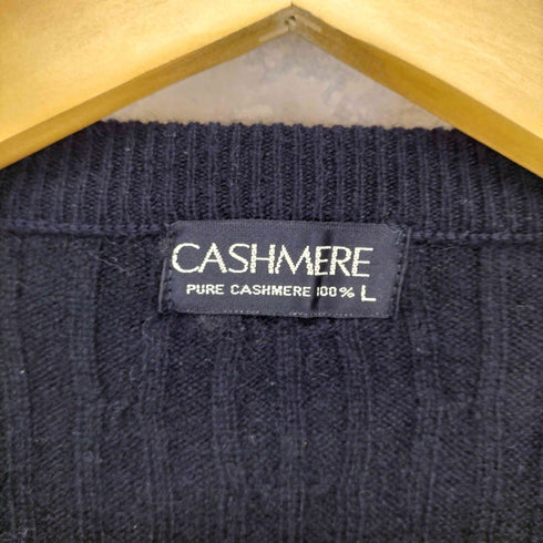 cashmere ピュアカシミヤ100% クルネックセーター メンズ JPN:L