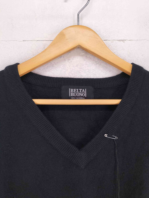BELTA BUONO cashmere カシミヤ100% Vネックセーター メンズ JPN:L