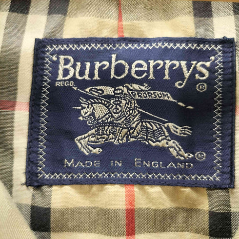 バーバリーズ BURBERRYS 英国製 裏地ノバチェック 比翼ステンカラーコート メンズ