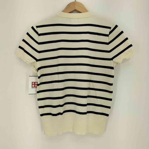 ポロラルフローレン POLO RALPH LAUREN 現行タグ ポニー刺繍 ボーダー 半袖ニット サマーニット レディース import:M