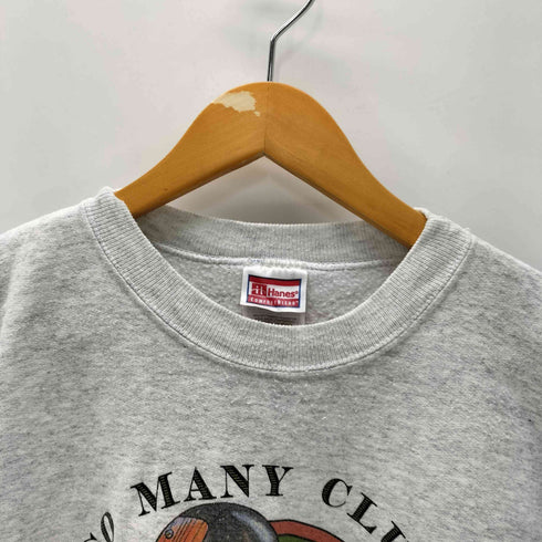 Hanes ボディ SO MANY CLUBS SO LITTLE TIME クラブ プリント スウェット メンズ import:XL