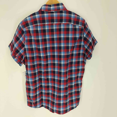 アバクロンビーアンドフィッチ Abercrombie & Fitch チェック柄ボタンダウン半袖シャツ メンズ import:L