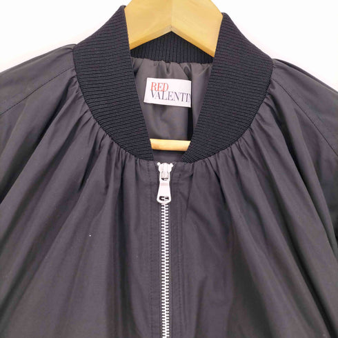 レッドヴァレンティノ RED VALENTINO Pleated Flounce Bomber Jacke レディース 38