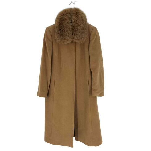 St ALMEIDA フォックスファー アンゴラウール 比翼コート レディース M-L