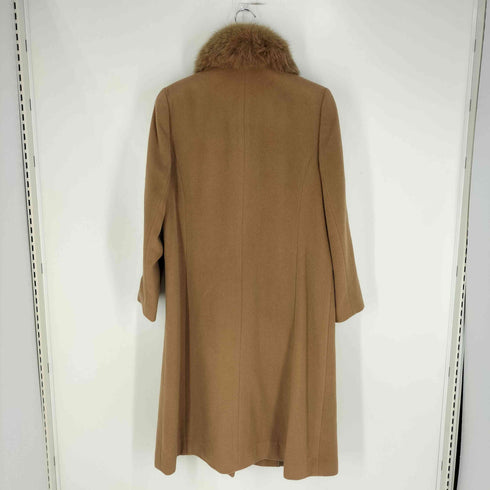 St ALMEIDA フォックスファー アンゴラウール 比翼コート レディース M-L