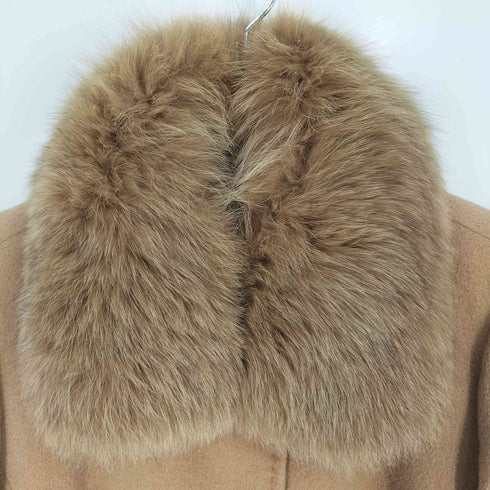 St ALMEIDA フォックスファー アンゴラウール 比翼コート レディース M-L