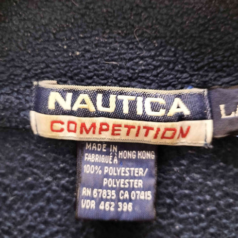 ノーティカコンプレッション NAUTICA COMPETITION 90S バック ロゴ 刺繍 ハーフジップ フリース プルオーバー メンズ import:L