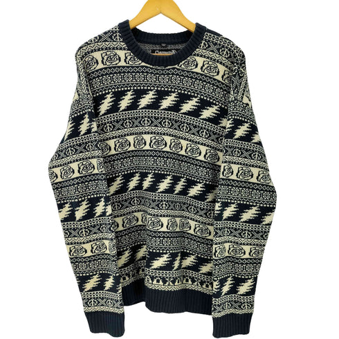 ショット Schott バンド コラボ SWEATER LIGHTNING BOLT カウチン セーター ニット メンズ import:M