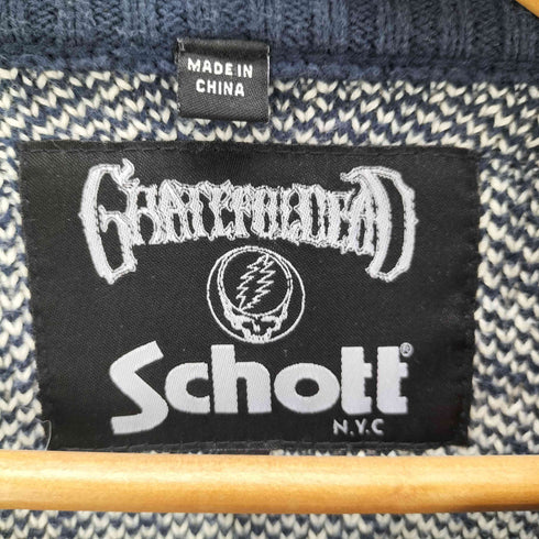 ショット Schott バンド コラボ SWEATER LIGHTNING BOLT カウチン セーター ニット メンズ import:M
