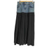 reve bleu デニムドッキングプリーツスカート レディース