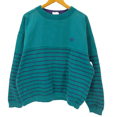 ドッカーズ DOCKERS ロゴ プリント ボーダー 裏起毛 スウェット メンズ import:XL