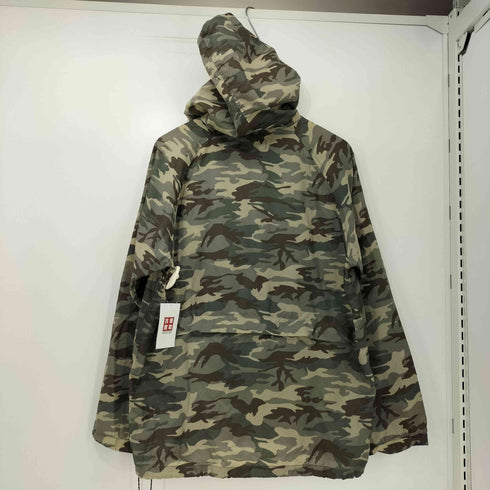 ユニクロ UNIQLO 90s OLD 裾ドローコード カモ柄 迷彩 ジップアップ ナイロン ジャケット マウンテンパーカー メンズ JPN:S