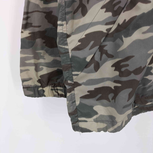 ユニクロ UNIQLO 90s OLD 裾ドローコード カモ柄 迷彩 ジップアップ ナイロン ジャケット マウンテンパーカー メンズ JPN:S
