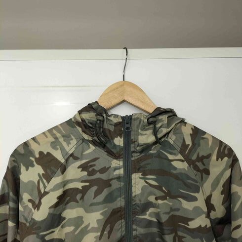 ユニクロ UNIQLO 90s OLD 裾ドローコード カモ柄 迷彩 ジップアップ ナイロン ジャケット マウンテンパーカー メンズ JPN:S