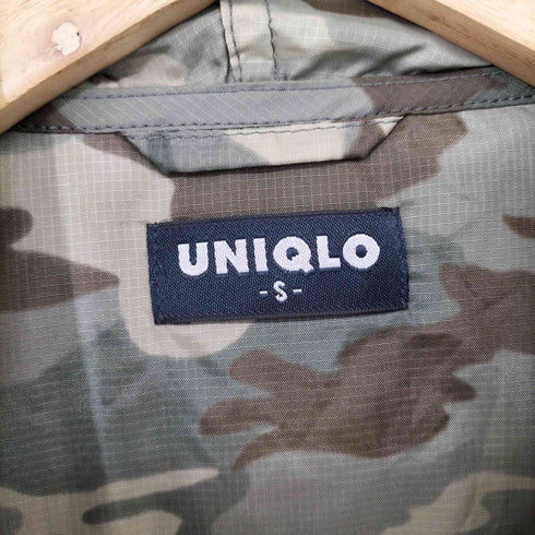 ユニクロ UNIQLO 90s OLD 裾ドローコード カモ柄 迷彩 ジップアップ ナイロン ジャケット マウンテンパーカー メンズ JPN:S