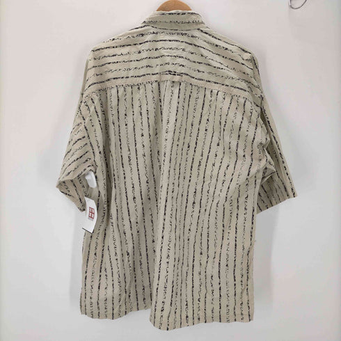 femuche 総柄 プリント デザインボタン S/S シャツ メンズ import:XL