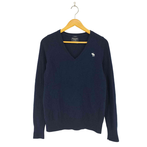 アバクロンビーアンドフィッチ Abercrombie & Fitch CASHMERE 胸刺繍Vネックニット メンズ import:S