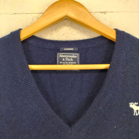 アバクロンビーアンドフィッチ Abercrombie & Fitch CASHMERE 胸刺繍Vネックニット メンズ import:S