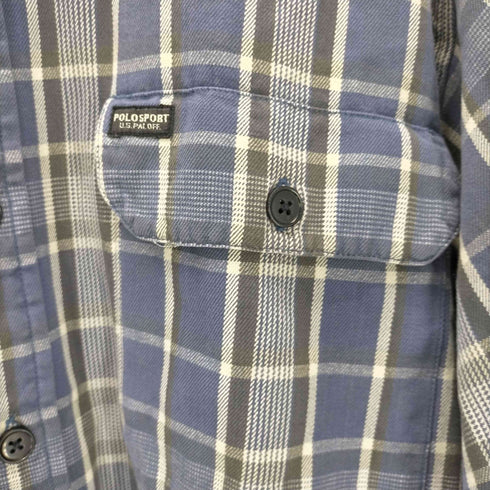 ポロスポーツラルフローレン POLO SPORT RALPH LAUREN SPORTMAN マドラスチェック コットン L/S シャツ メンズ import:L