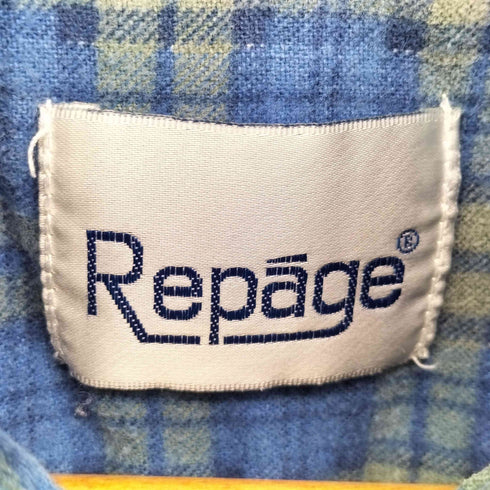 REPAGE タータンチェック プリントネルシャツ プリネル メンズ import:L