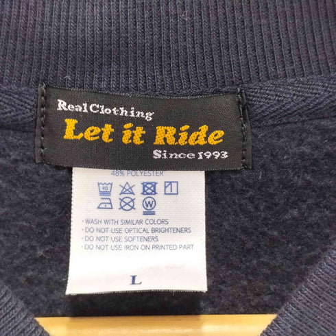 レットイットライド Let it Ride 刺繍ロゴ スウェットスタジャン メンズ L