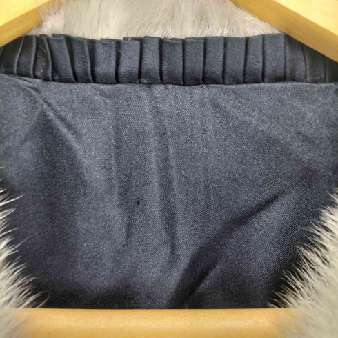 襟ファー 凹凸 アストラカンロングコート レディース