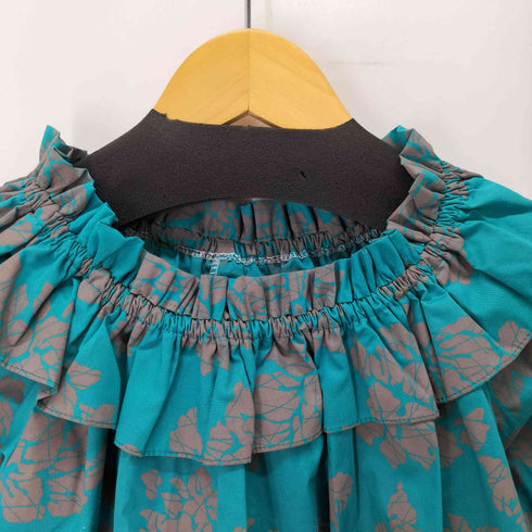 Nani Of Hawaii USA製 ギャザー 花柄 ワンピース レディース import:M