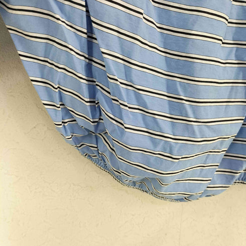 ボーダー 半袖 ブラウス レディース M