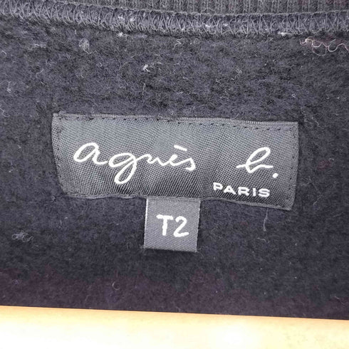 アニエスベー agnes b. PARIS 35周年 前V ロゴ ラグランスリーブスウェット レディース T2