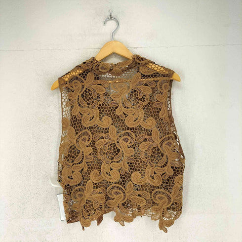 ベイフロー BAYFLOW レース刺繍ノースリーブメッシュトップス レディース F