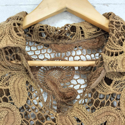 ベイフロー BAYFLOW レース刺繍ノースリーブメッシュトップス レディース F