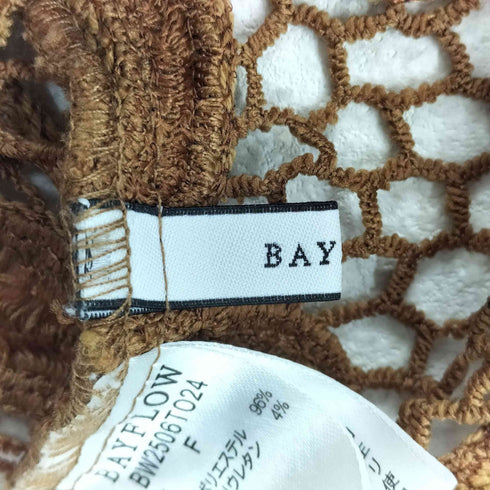 ベイフロー BAYFLOW レース刺繍ノースリーブメッシュトップス レディース F