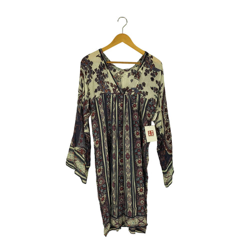 イザベルマランエトワール ISABEL MARANT ETOILE 花柄 ストライプ 民族柄 シアー レーヨン ワンピース Tresha Dress レディース JPN:2