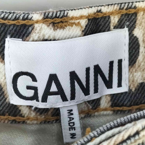 ガニー Ganni レオパード ミニタイトスカート レディース FR:38-40