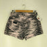 ガニー Ganni Print Denim High Waisted Hotpant ゼブラ ショートパンツ レディース UK:28-29
