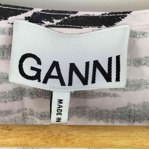 ガニー Ganni Printed cotton-poplin shirt ゼブラ コットンポプリンシャツ レディース FR:38