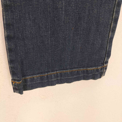 JAEN CREMENT Y2K 薔薇ラメ刺繍 セミフレアデニム レディース ウエスト67 ヒップ93