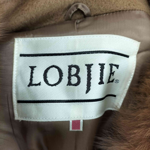 LOBJIE フォックスファー カシミヤ混ロングコート レディース 11 A2