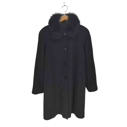 cashmere fur ブルーフォックスファー カシミヤ100% ロングコート レディース 11 AR